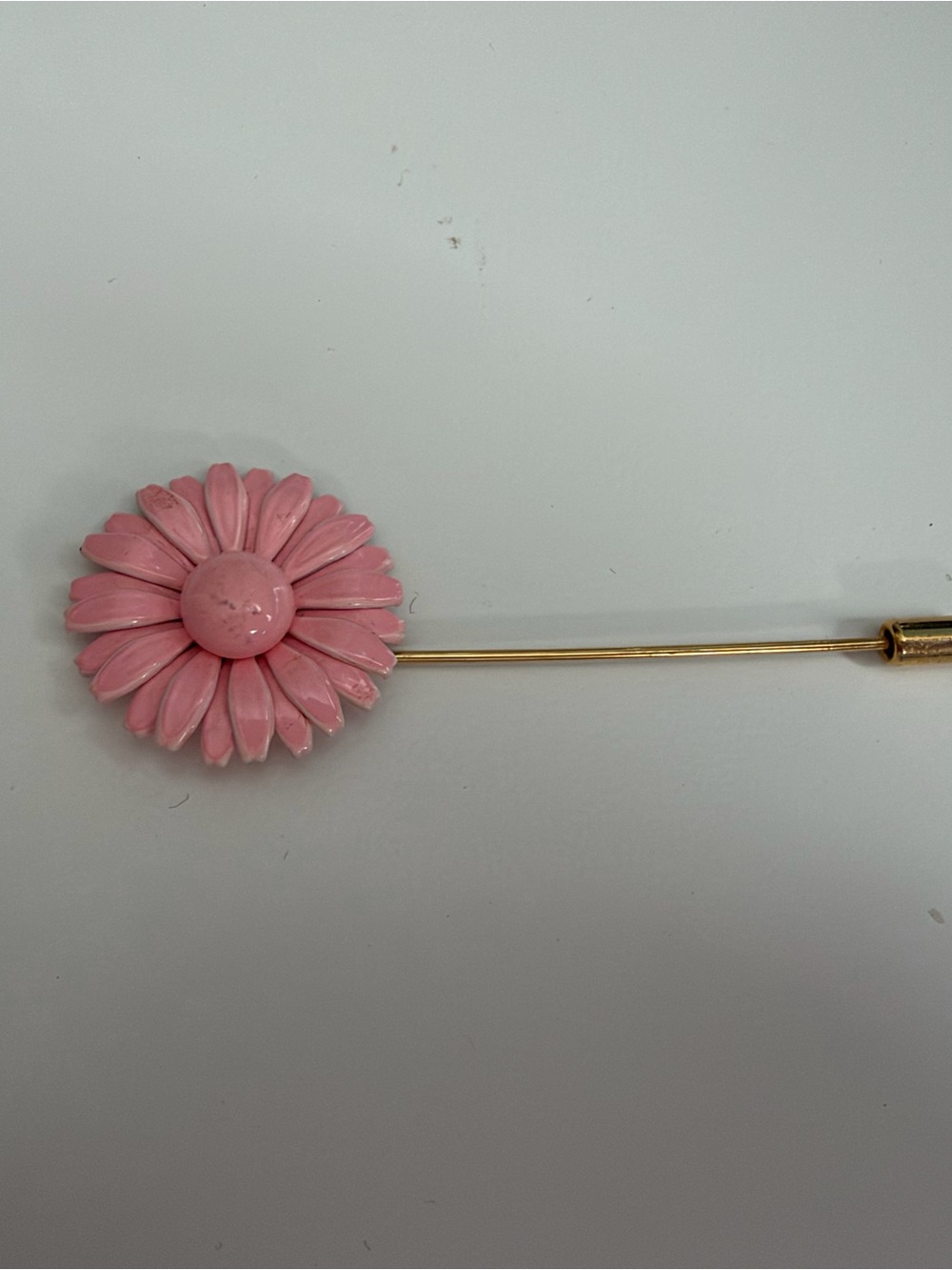 4/$100 Pink Daisy Lapel Pin Stick - Elegant Floral Accessory